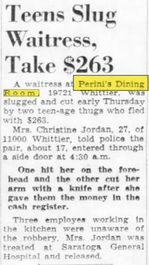 Perinis Dining Room - Apr 29 1960 Robbery (newer photo)